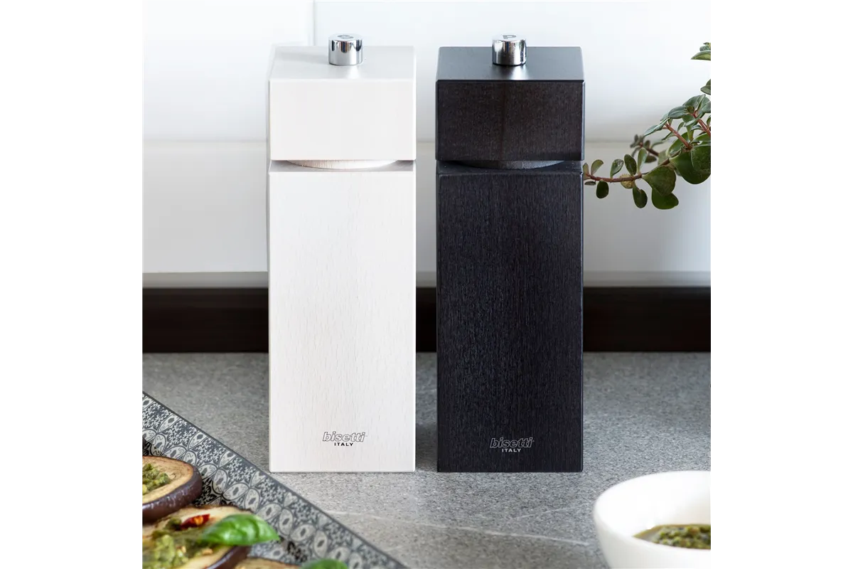 Młynek do pieprzu Trento biały, 165mm Bisetti 4150B