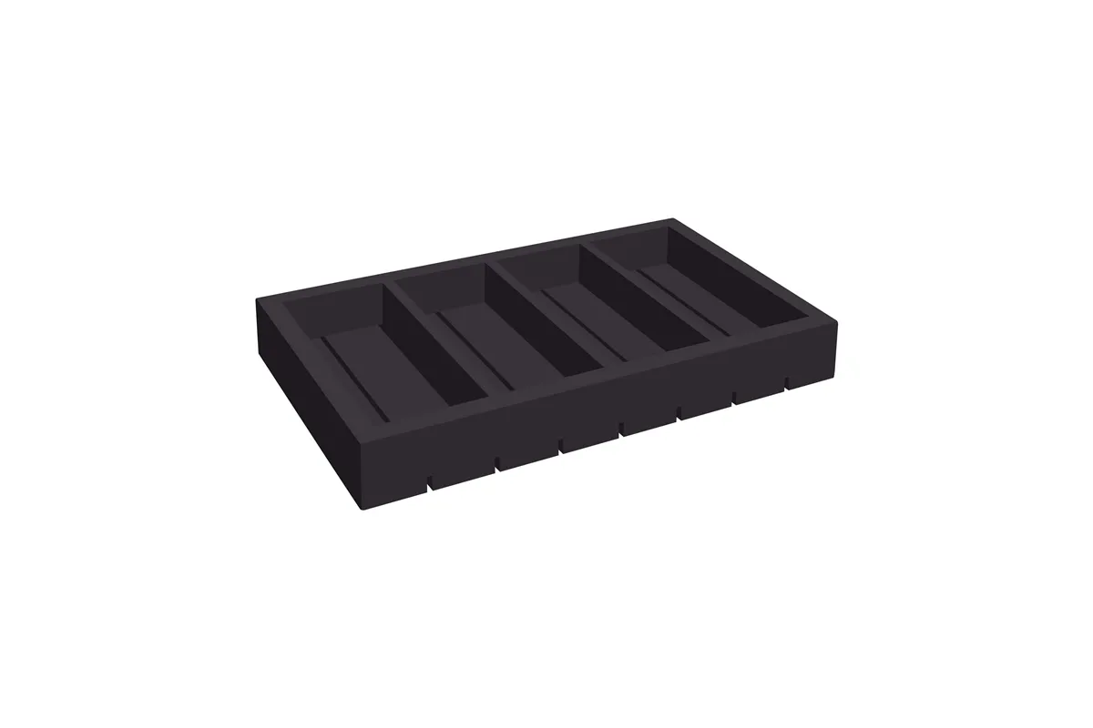 Organizer drewniany na sztućce Madeira Black 530x325x65 mm Fine Dine 504871