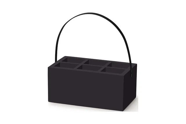 Skrzynka z uchwytem na akcesoria stołowe Madeira Black 280x180x120 mm Fine Dine 504888 Skrzynka z uchwytem na akcesoria stołowe Madeira Black 280x180x120 mm Fine Dine 504888