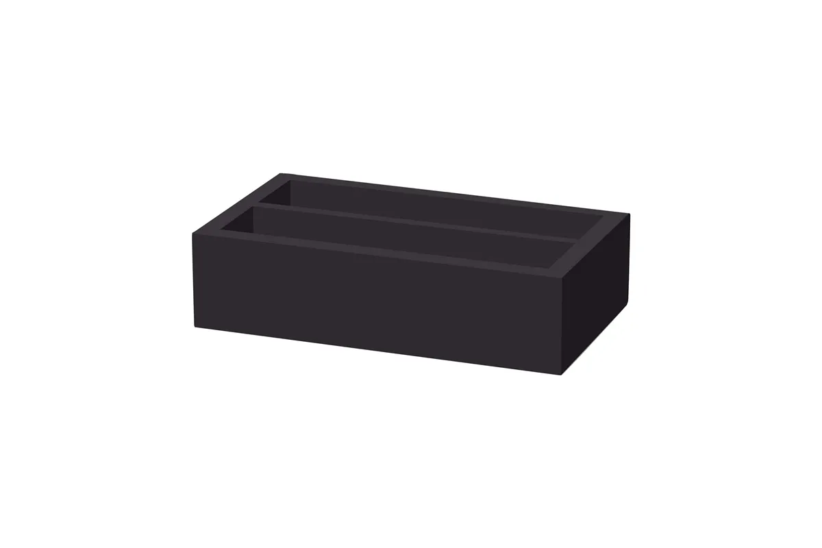 Skrzynka na sztućce dwudzielna Madeira Black 275x165x70 mm Fine Dine 504895