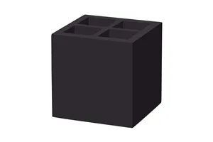 Skrzynka na sztućce i serwetki Madeira Black 150x150x150 mm Fine Dine 504901