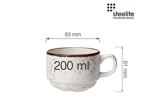 Filiżanka do kawy i herbaty Slimline Craft 200 ml Steelite 11550217 Filiżanka do kawy i herbaty Slimline Craft 200 ml Steelite 11550217