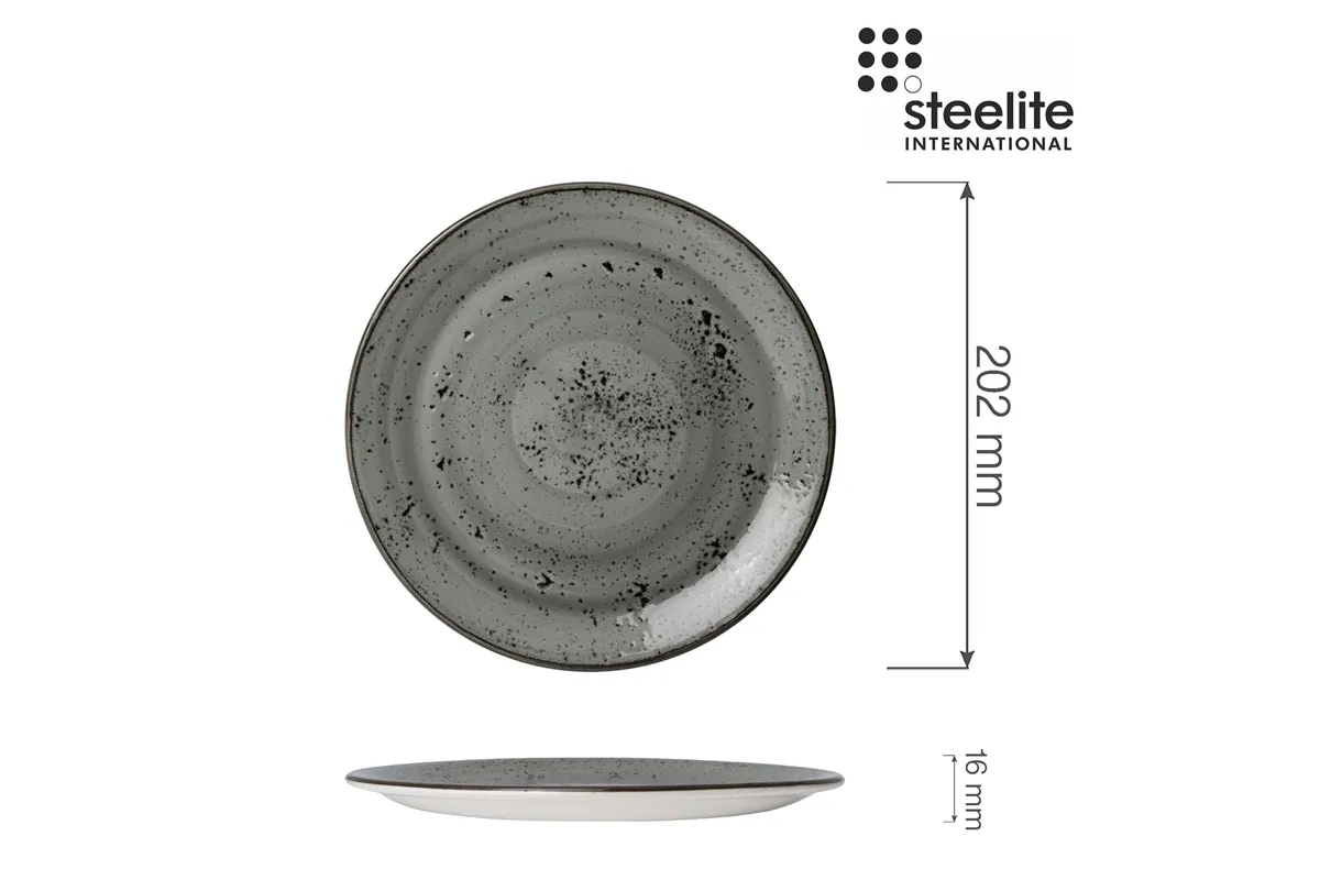 Talerz płytki Coupe Smoke 202 mm Steelite 12080567