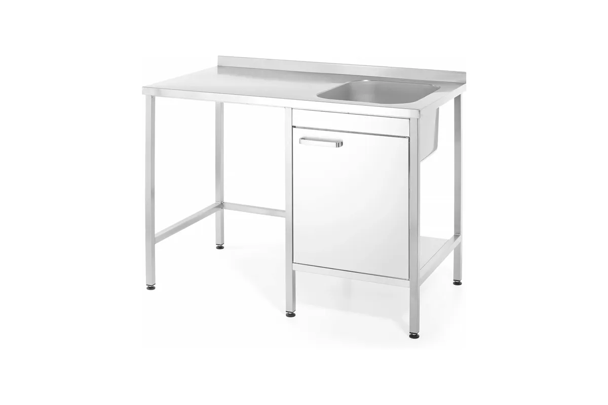 Stół ze zlewem i miejscem na zmywarkę/zamrażarkę Oxygen, 1200x650x(H)900 mm, Barmatic Barmatic 200179