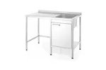 Stół ze zlewem i miejscem na zmywarkę/zamrażarkę Oxygen, 1200x650x(H)900 mm, Barmatic Barmatic 200179