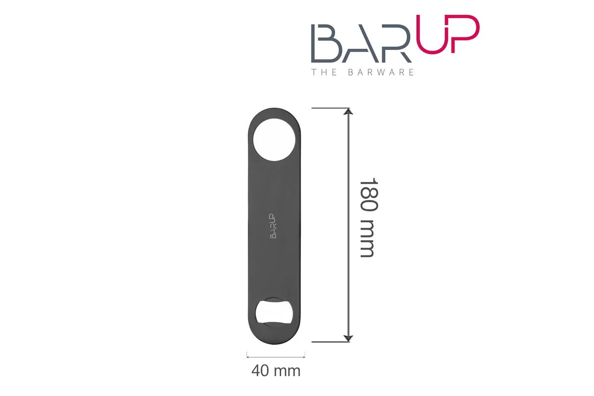 Otwieracz do butelek, Bar up, czarny, 180x40x(H)2mm Bar Up 596388