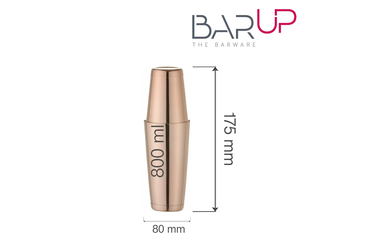 Shaker bostoński Tin Tin, 800ml, miedziany Bar Up 596395