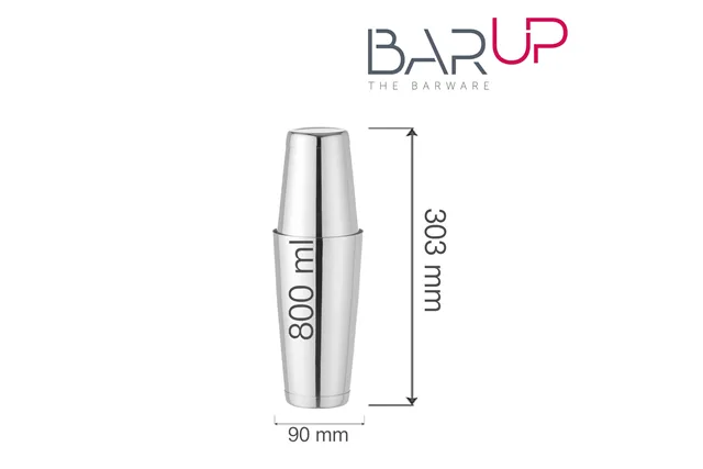 Shaker bostoński Tin-on-Tin, Bar up, 0,8L, ø90x(H)303mm Bar Up 596401 Shaker bostoński Tin-on-Tin, Bar up, 0,8L, ø90x(H)303mm Bar Up 596401