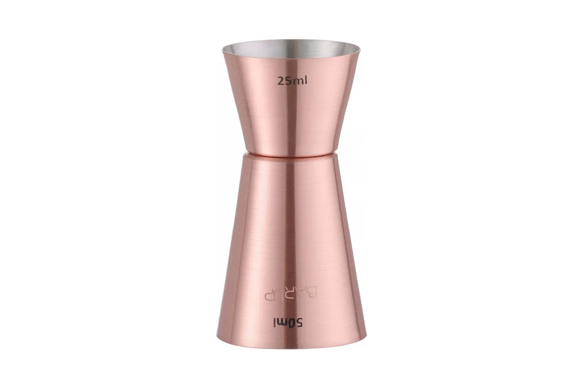 Jigger – miarka barmańska, Bar up, miedziany, 25ml/50ml, ø42x(H)86mm Bar Up 596548