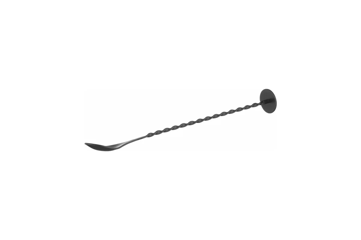 Łyżka barmańska z muddlerem, Bar up, czarny, 280x35mm Bar Up 596586