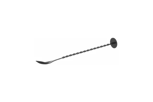 Łyżka barmańska z muddlerem, Bar up, czarny, 280x35mm Bar Up 596586 Łyżka barmańska z muddlerem, Bar up, czarny, 280x35mm Bar Up 596586