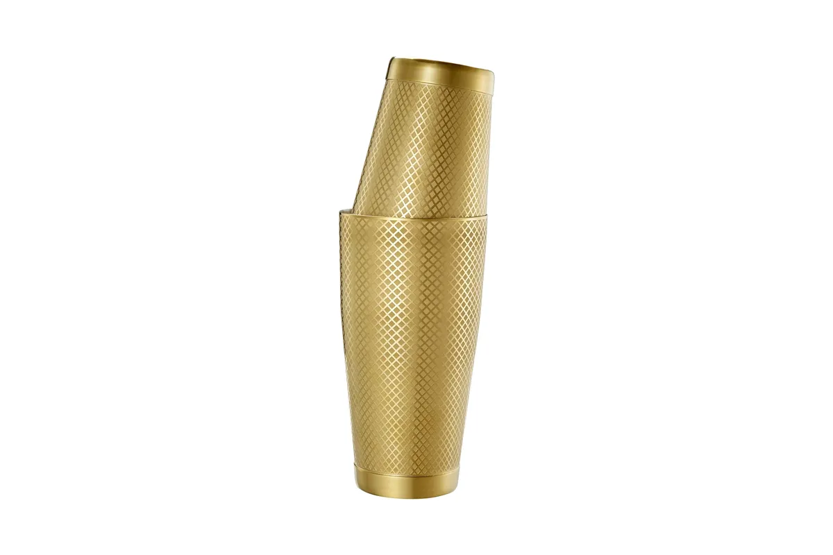 Shaker tin tin Diamond Lattice, złoty, Barfly, 830/530ml BarFly M37200GD