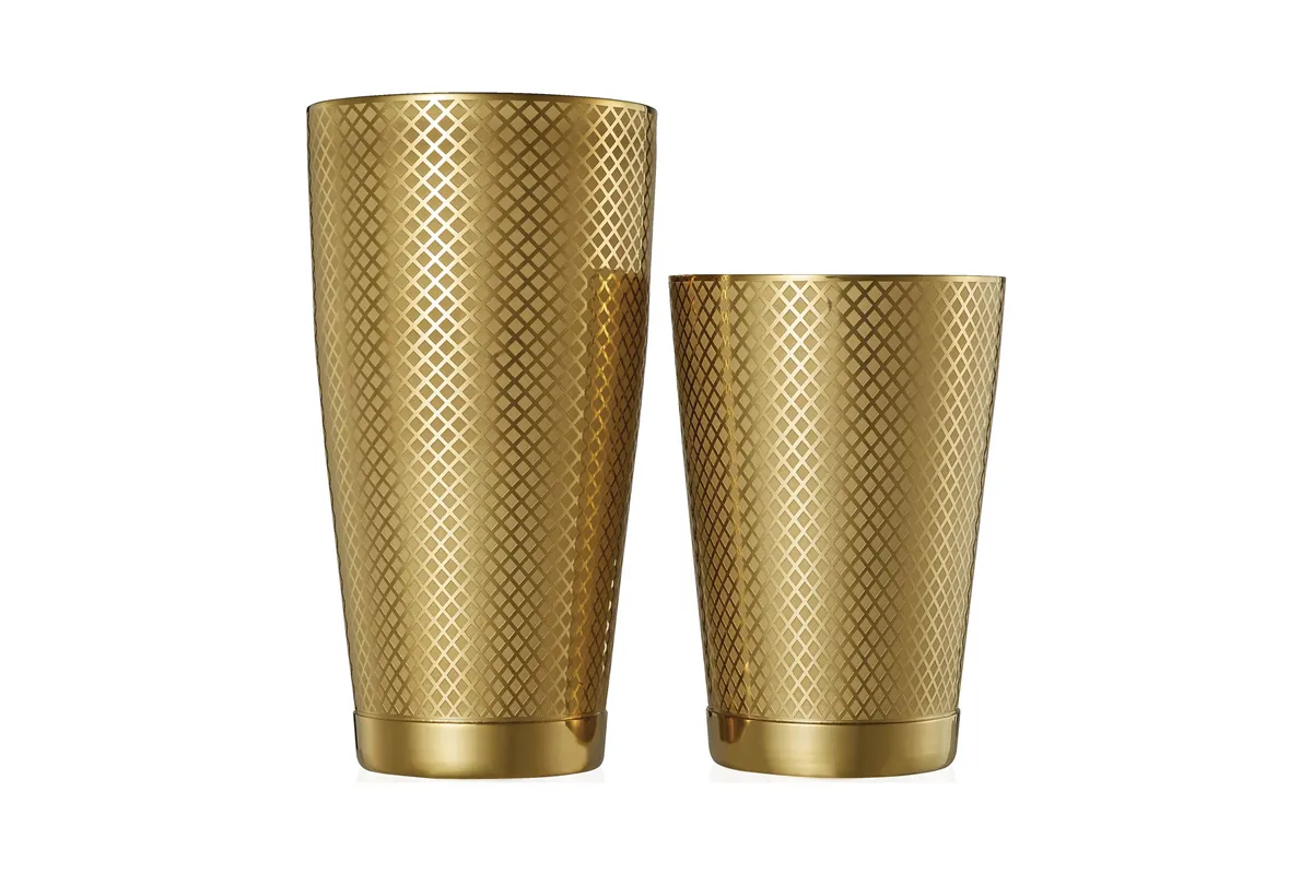 Shaker tin tin Diamond Lattice, złoty, Barfly, 830/530ml BarFly M37200GD