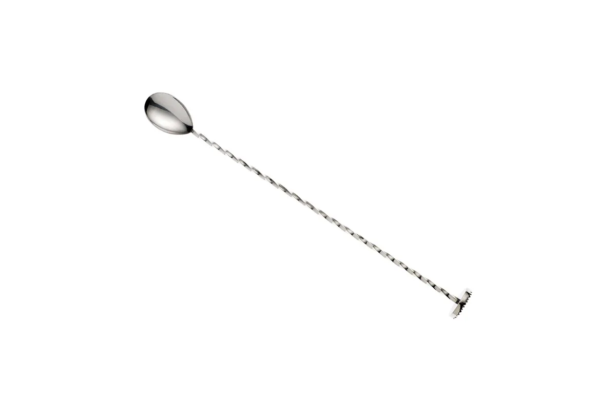 Łyżka barmańska z tłuczkiem, 300mm, stal nierdzewna, Barfly BarFly M37018