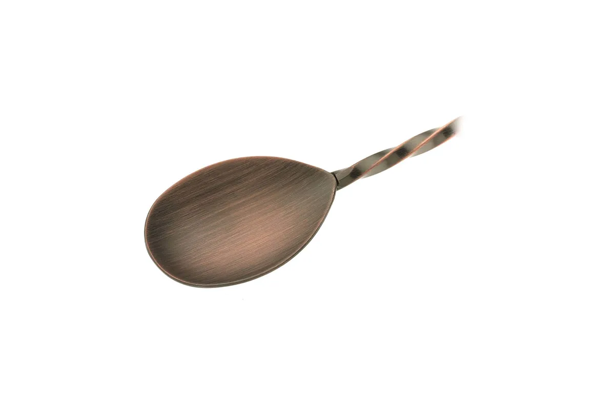 Łyżka barmańska z tłuczkiem, 300mm, antyczna miedź, Barfly BarFly M37018ACP
