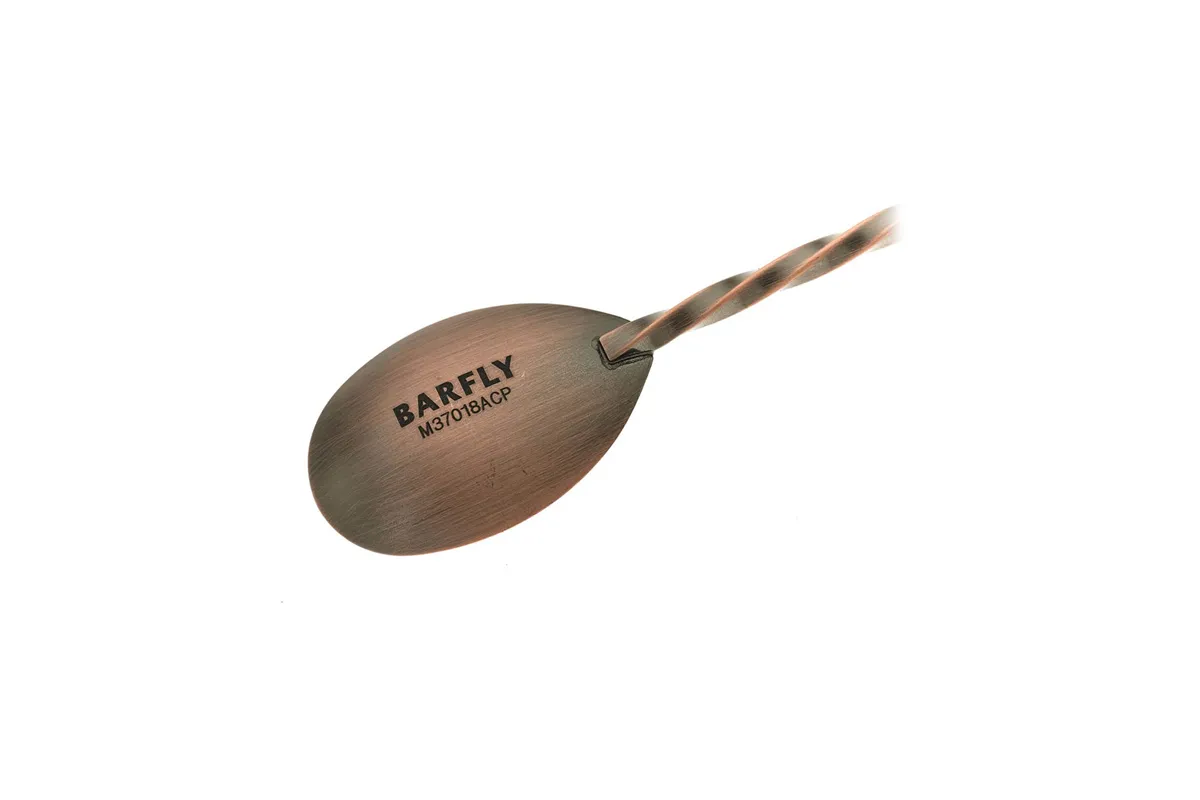 Łyżka barmańska z tłuczkiem, 300mm, antyczna miedź, Barfly BarFly M37018ACP