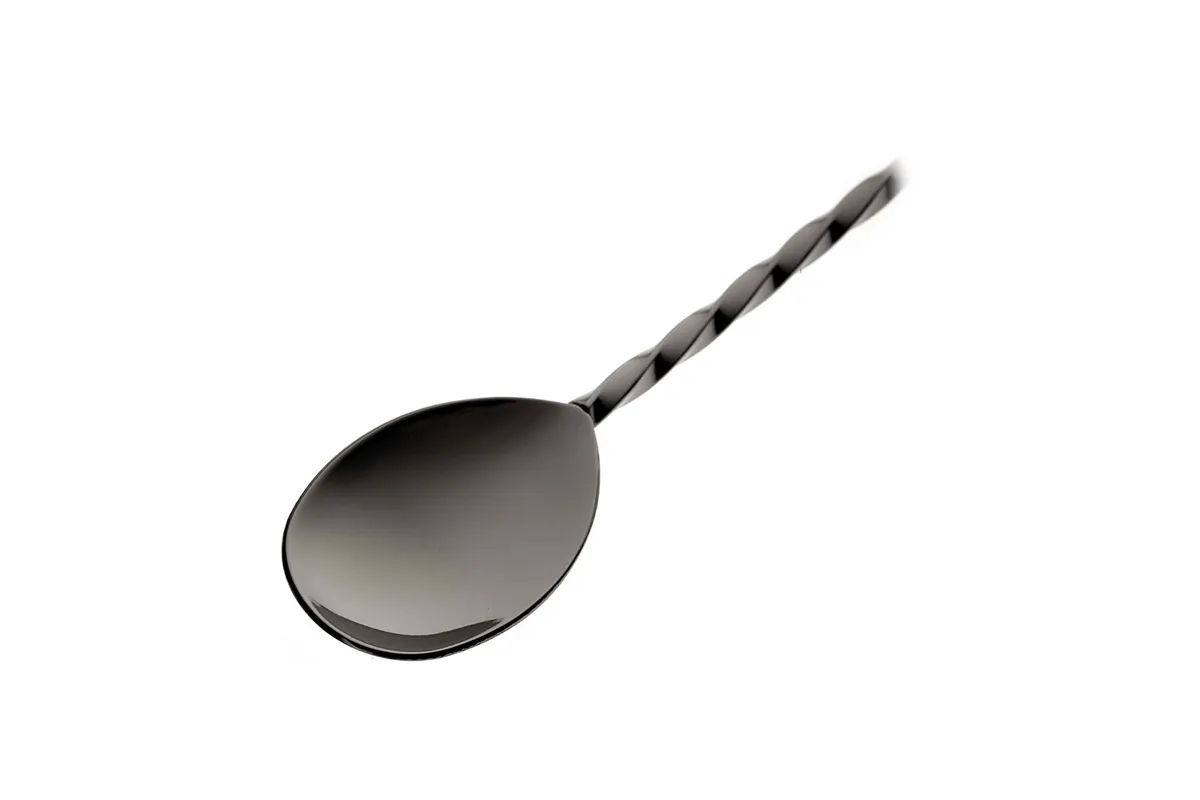 Łyżka barmańska z tłuczkiem, 300mm, czarna, Barfly BarFly M37018BK