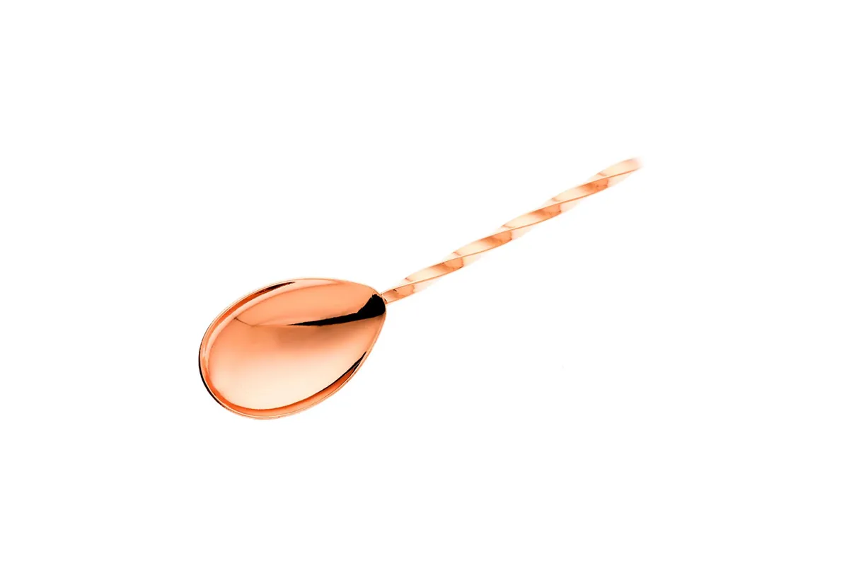 Łyżka barmańska z tłuczkiem, 300mm, miedziana, Barfly BarFly M37018CP