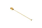 Łyżka barmańska z tłuczkiem, 300mm, złota, Barfly BarFly M37018GD