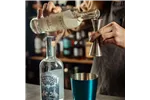 Jigger - Miarka barmańska Slim Style, 2 oz. 30/60ml, stal nierdzewna ze złotą obwódką, Barfly BarFly M37096