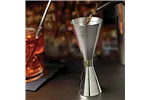 Jigger - Miarka barmańska Slim Style, 2 oz. 30/60ml, stal nierdzewna ze złotą obwódką, Barfly BarFly M37096