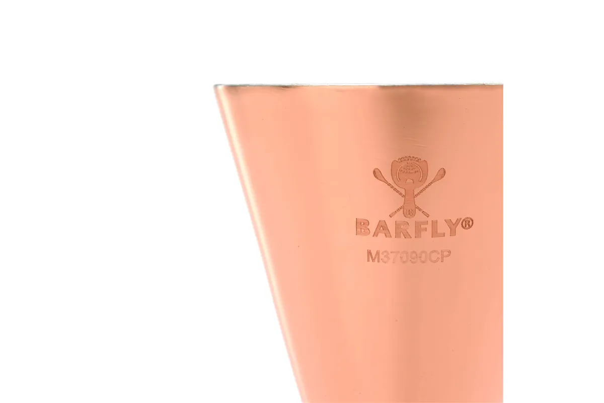 Jigger - Miarka barmańska Slim Style, 2 oz., 30/60 ml miedziana ze stalową obwódką, Barfly BarFly M37090CP