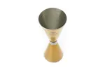 Jigger - Miarka barmańska Slim Style, 2 oz., 30/60 ml, złota ze stalową obwódką, Barfly BarFly M37090GD