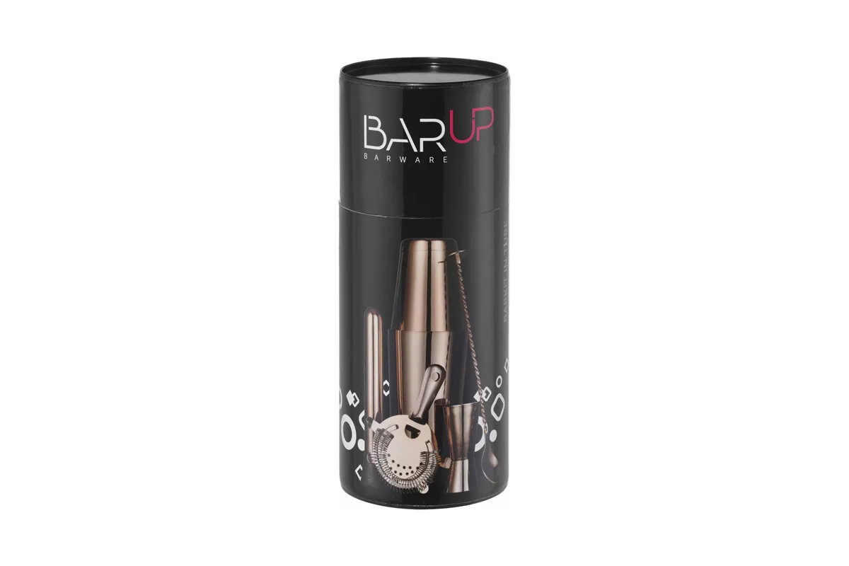 Zestaw barmański w tubie, Bar up, miedziany, fi.120x(H)320mm Bar Up 596623