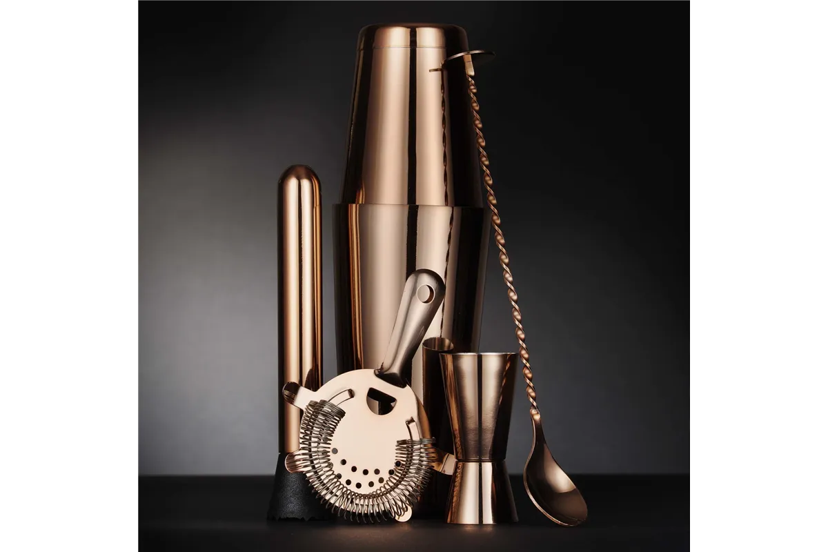 Zestaw barmański w tubie, Bar up, miedziany, fi.120x(H)320mm Bar Up 596623