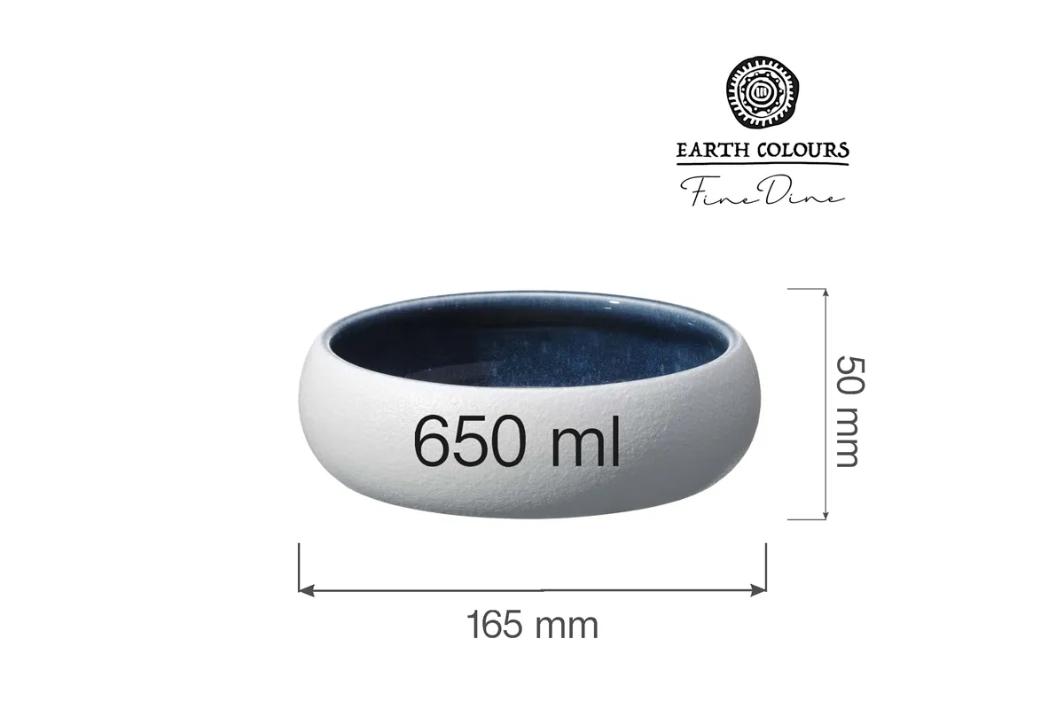 Miska Goro White Blue 165 mm, 650 ml Fine Dine 768624