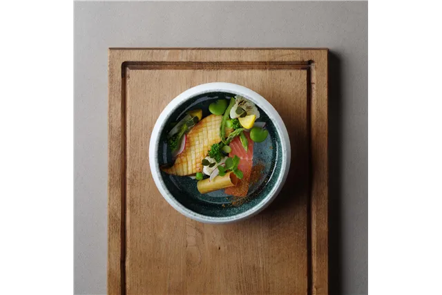 Miska Goro White Green 165 mm, 650 ml Fine Dine 768655
