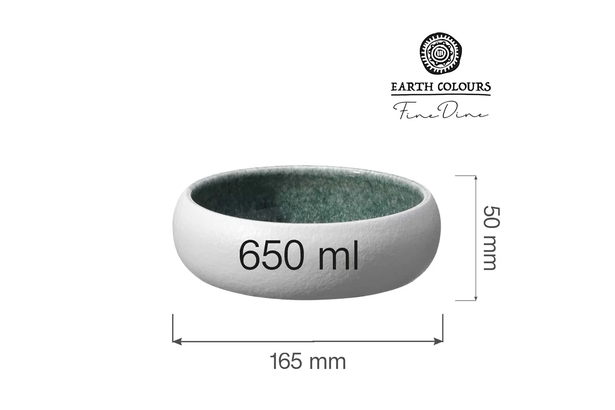 Miska Goro White Green 165 mm, 650 ml Fine Dine 768655