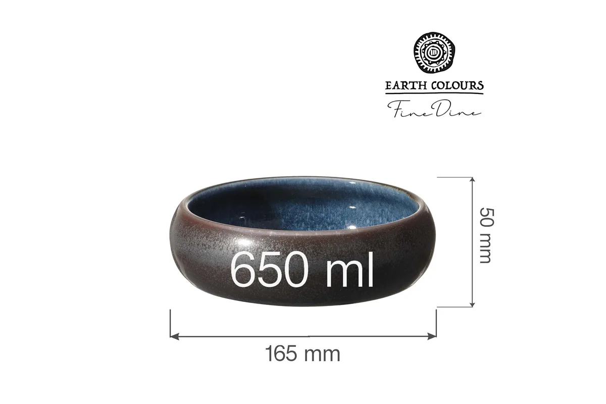 Miska Goro Brown Blue 165 mm, 650 ml Fine Dine 768686