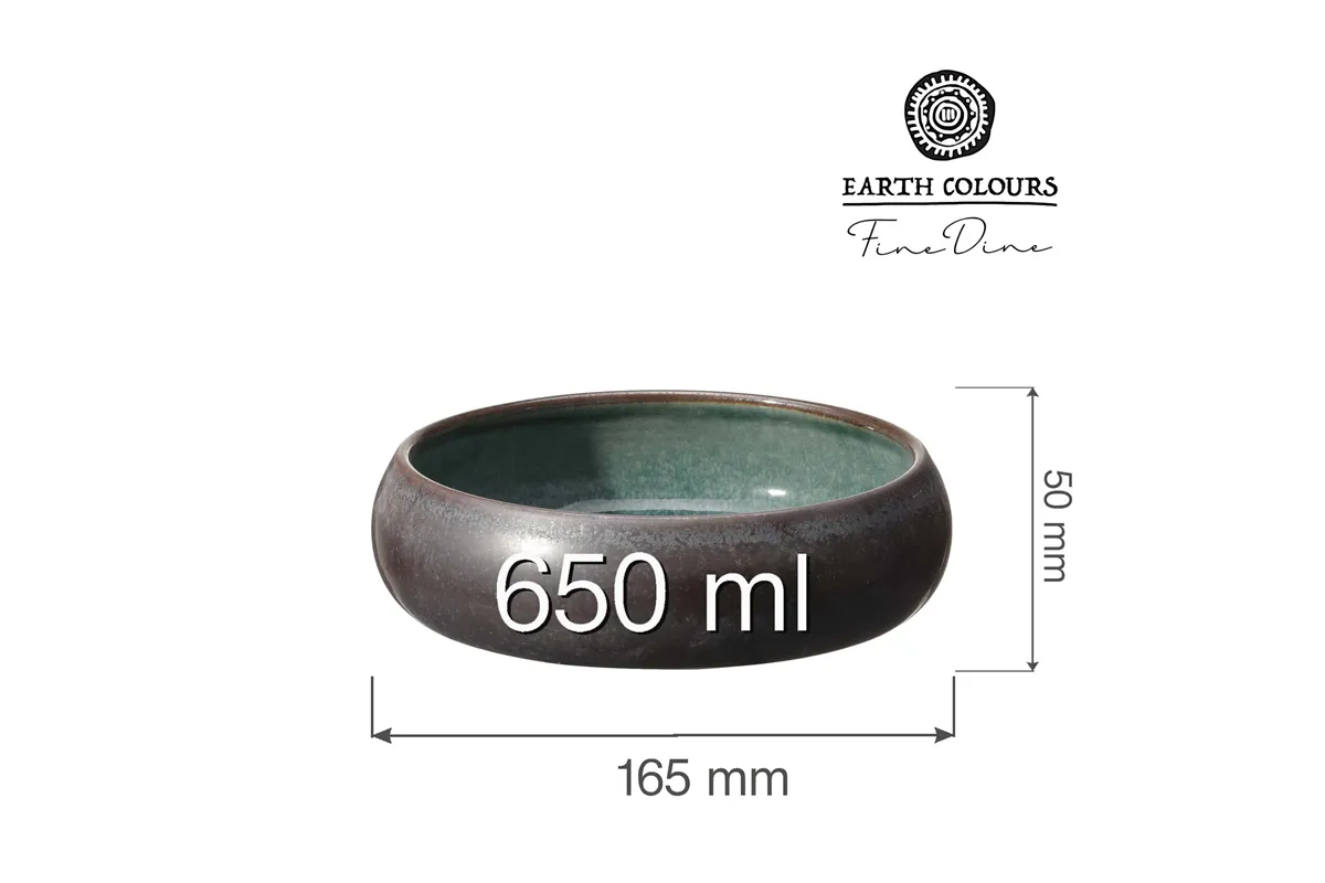 Miska Goro Brown Green 165 mm, 650 ml Fine Dine 768716