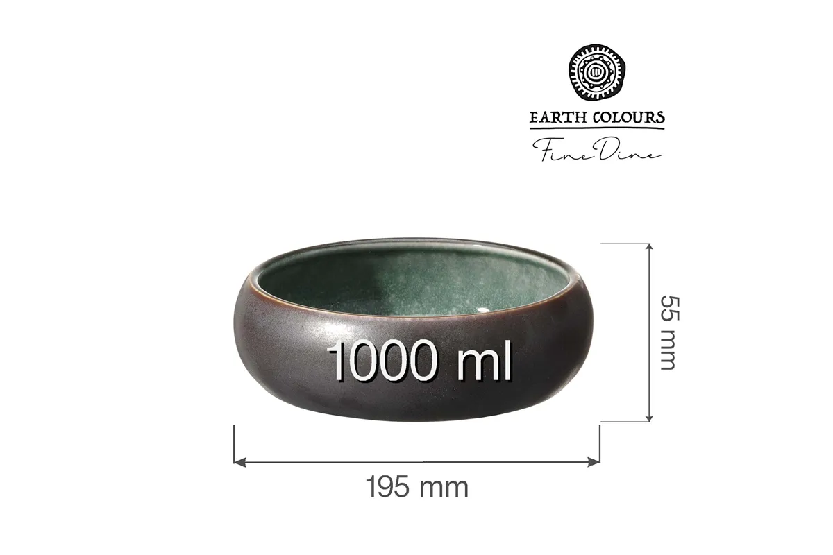 Miska Goro Brown Green 195mm, 1000 ml Fine Dine 768723