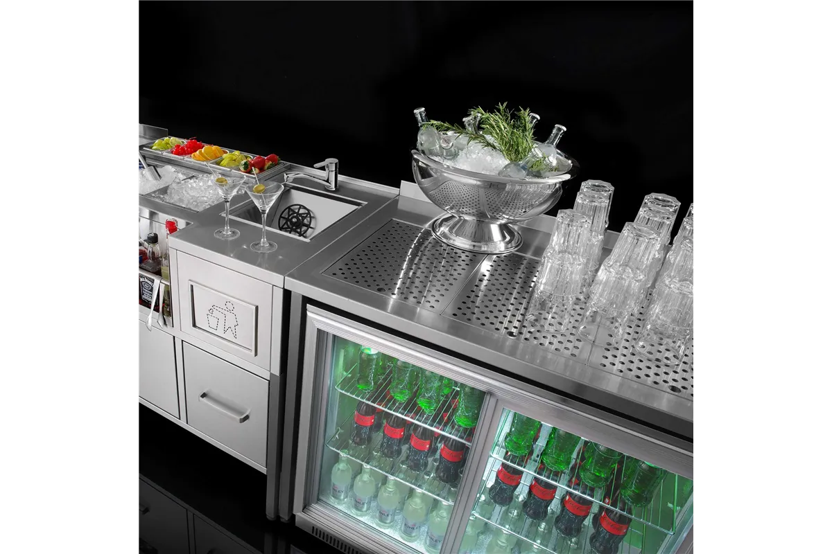 Ścianka barowa Oxygen, panel 1000x200/600x(H)1100 mm, Barmatic Barmatic 557532