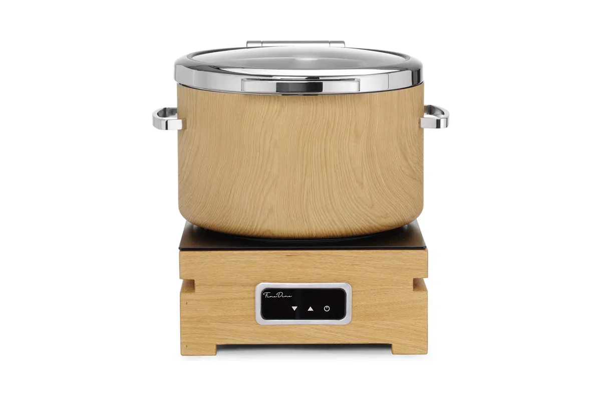 Podgrzewacz indukcyjny okrągły 11l ze szklaną pokrywą De Luxe Madeira Fine Dine 473542
