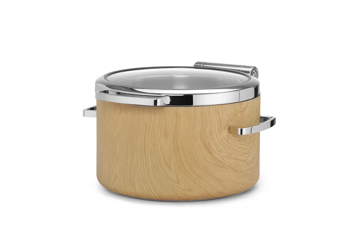 Podgrzewacz indukcyjny okrągły 11l ze szklaną pokrywą De Luxe Madeira Fine Dine 473542