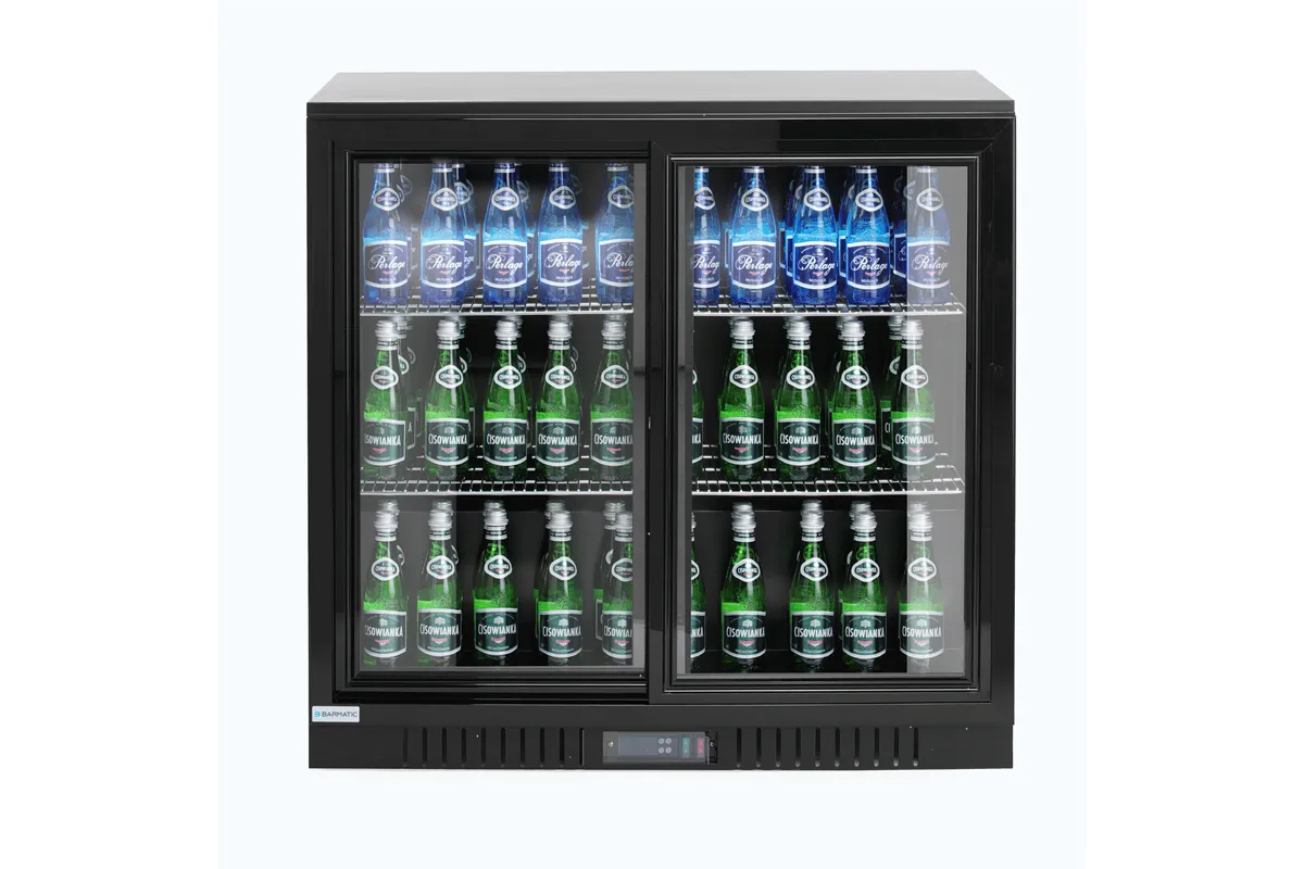 Chłodziarka barowa 198 l dwudrzwiowa podblatowa Barmatic Candour, czarna, Barmatic Barmatic 235997