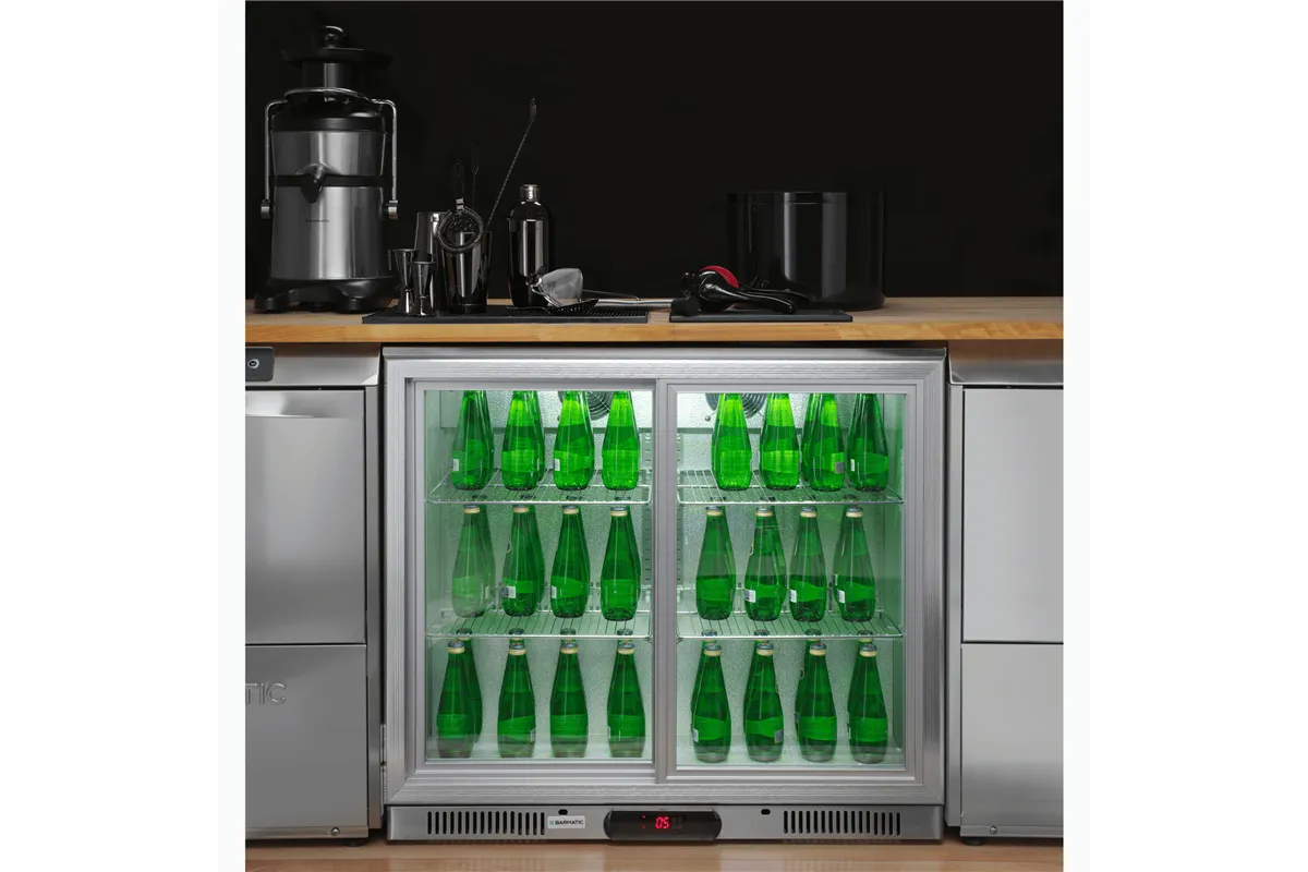 Chłodziarka barowa 198 l dwudrzwiowa podblatowa Barmatic Candour, czarna, Barmatic Barmatic 235997