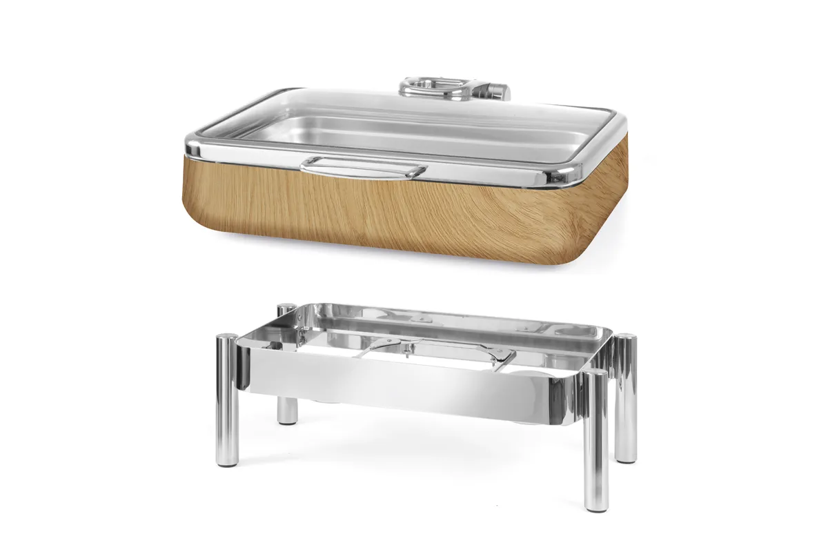 Podgrzewacz indukcyjny GN 1/1 ze szklaną pokrywą De Luxe Madeira Fine Dine 473504