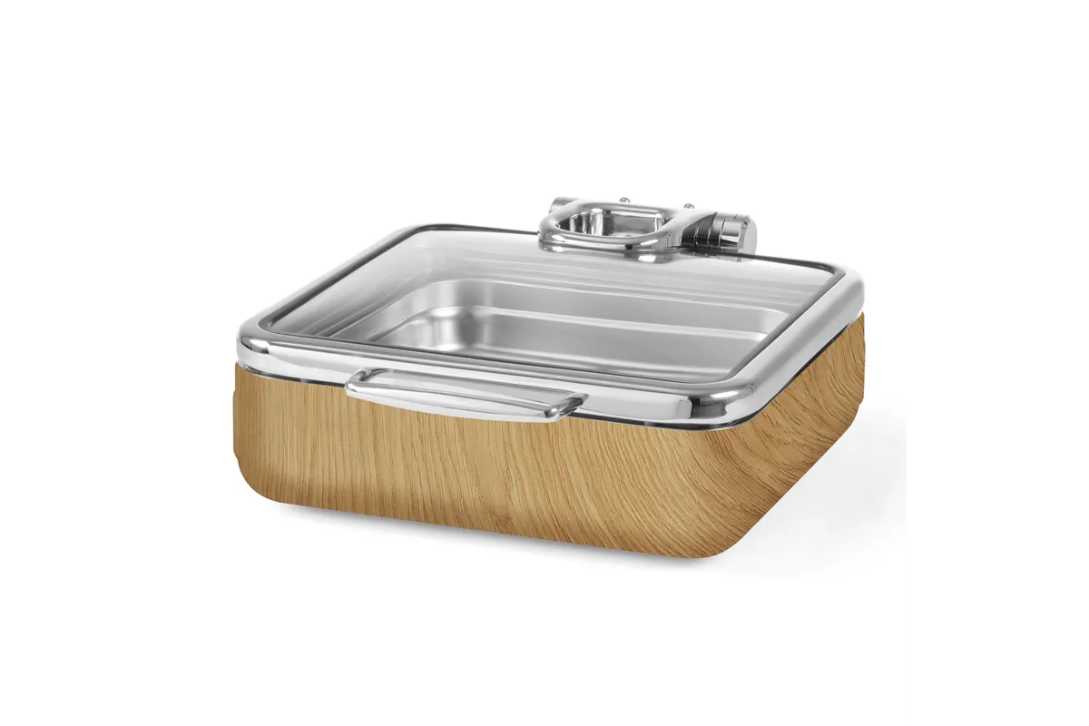 Podgrzewacz indukcyjny GN 2/3 ze szklaną pokrywą De Luxe Madeira Fine Dine 473528