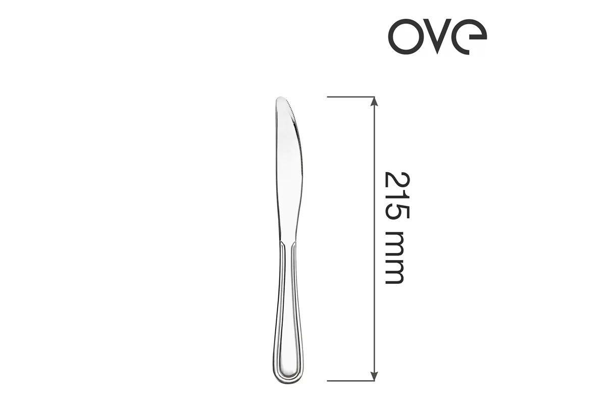 Nóż stołowy Bologna, OVE, 215 mm, zestaw 12 szt. Ove 766743