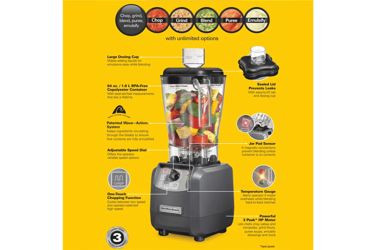 Blender kuchenny Expeditor HBF600R-CE 1,8l, Hamilton Beach Commercial Hamilton Beach Commercial HBF600R-CE
