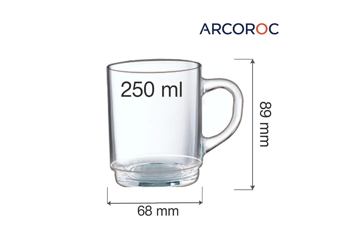 Kubek Bock 250 ml, 68 mm, h - 89 mm (stary kod: E7104) Arcoroc V7506
