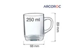 Kubek Bock 250 ml, 68 mm, h - 89 mm (stary kod: E7104) Arcoroc V7506