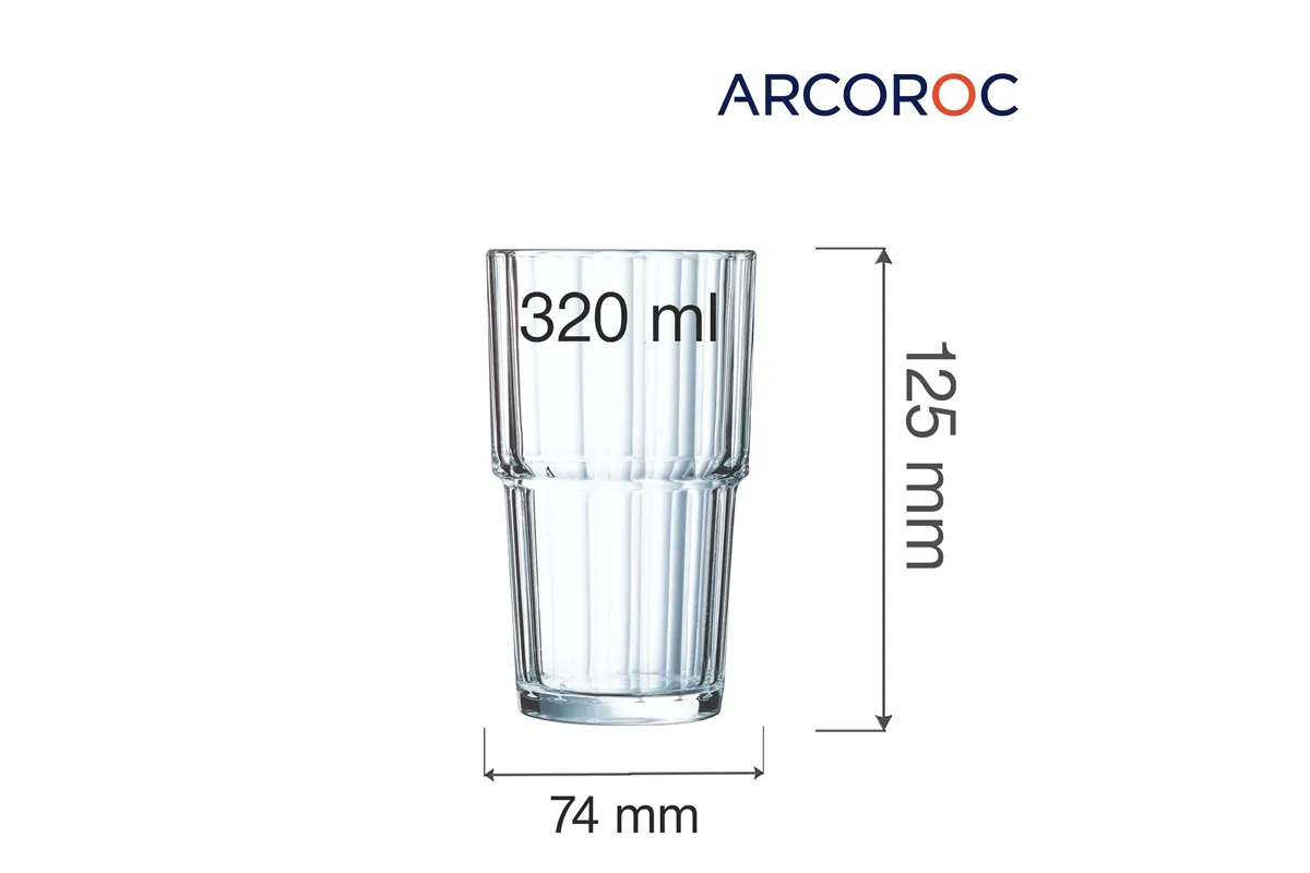 Szklanka wysoka Norvege 320 ml (STARY KOD 61698) Arcoroc V7527