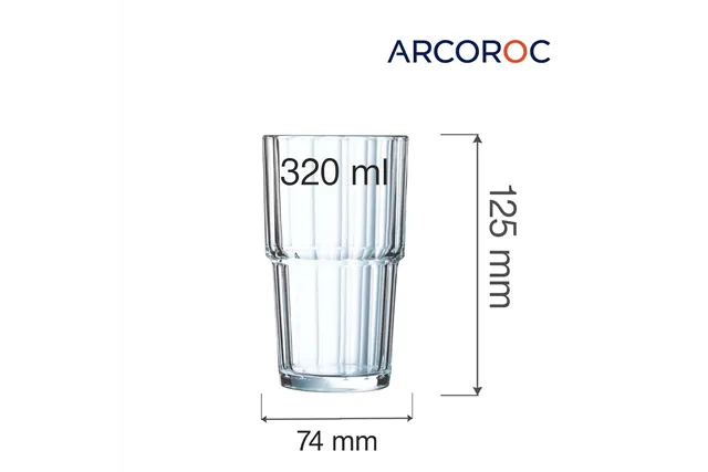 Szklanka wysoka Norvege 320 ml (STARY KOD 61698) Arcoroc V7527