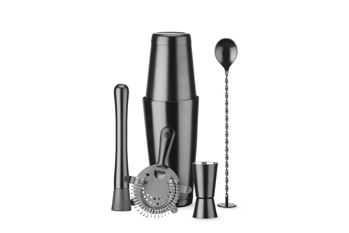 Zestaw barmański w tubie, BarUp, czarny, ⌀120x(H)320mm BarUp 596609