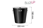 Wiadro do szampana, BarUp, 3,3L, czarny, ⌀220x(H)190mm BarUp 594049
